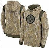 Men's Pittsburgh Steelers Nike Camo 2021 Salute To Service Therma Performance Pullover Hoodie,baseball caps,new era cap wholesale,wholesale hats